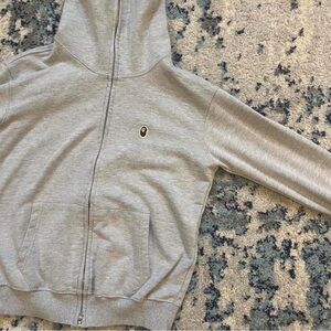 Gray Bape Zip-Up Hoodie